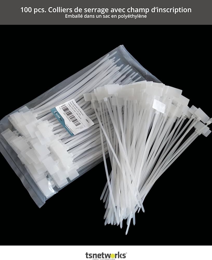 Colliers de serrage en nylon 8x300mm - 250 Pieces